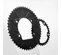 Tidevib Alliage d'aluminium pour plateau de route CNC pour vélo, vitesse unique, étroite, largeur 110 mm, pour BCD, pour chaînes 9-12 vitesses, 46/50/54/58T, noir