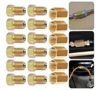 Tidevib Assortiment de raccords de conduite de frein 3/8-24 - 18 pièces - Tube de 0,5 cm - Kit d'écrous Union évasés inversés en laiton