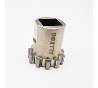 Tidevib Bike Outil de démontage de manivelle pour Shimano XTR M9100, outil d'installation de manivelle de vélo en acier de 30 mm pour clé à cliquet 1/2 et clé à extrémité ouverte de 13 mm