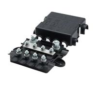 Tidevib Boîte à fusibles robuste à 5 voies pour fusibles Mega et MIDI, compatible 12 V et 24 V, avec trou de montage de 6 mm