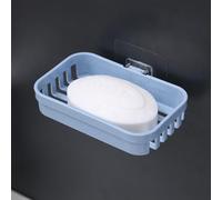 Tidevib Boîte à savon sans trou pour toilettes - Porte-savon mural créatif avec design creux pour une évacuation rapide de l'eau - Beige