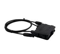 Tidevib Boîte de jonction pour panneau solaire PV avec câble de 1 m 180 W-300 W IP67 pour la maison et le jardin, boîtier en fibre de carbone, sortie CC, pour systèmes hors réseau