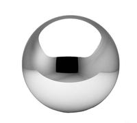 Tidevib Boules décoratives en acier inoxydable effet miroir, résistantes aux intempéries, décoration de jardin pour étang et cour (1 pièce)