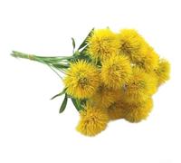 Tidevib Bouquet de fleurs bouffantes artificielles à tige unique pour décoration d'intérieur moderne, espace de bureau et merchandising visuel commercial (jaune)