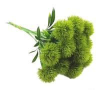 Tidevib Bouquet de fleurs bouffantes artificielles à tige unique pour décoration d'intérieur moderne, espace de bureau et merchandising visuel commercial (vert)