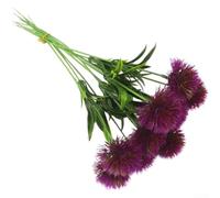 Tidevib Bouquet de fleurs bouffantes artificielles à tige unique pour décoration d'intérieur moderne, espace de bureau et merchandising visuel commercial (violet)
