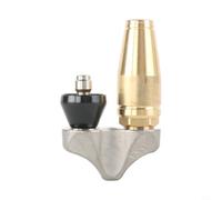 Tidevib Buse de vidange turbo inversée en acier inoxydable, 3000 PSI haute pression pour le nettoyage de la laveuse avec connexion rapide pour la plomberie résidentielle et commerciale (1/4)