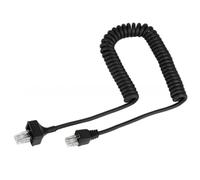 Tidevib Câble de microphone extensible RJ-45 8 broches pour radios mobiles (1,5 m étendu, 70 cm étiré), compatible avec -30, -32, -35, -36, MC-59, 27A, 27B