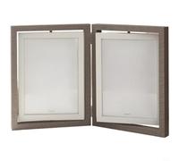 Tidevib Cadre photo rotatif double face en bois fait à la main pour dessus de table et étagère (A)