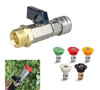 Tidevib Connecteur rapide de 6,35 mm haute pression pour robinet à boisseau sphérique, buse de commutateur de tuyau, pour robinet à tournant sphérique en acier inoxydable 4500 PSI Contrôle marche