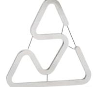 Tidevib Crochet triangulaire en métal 6 x 6 cm résistant à la rouille pour | Acier robuste, finition résistante à la rouille, idéal pour les conditions extérieures humides, suspension sécurisée des