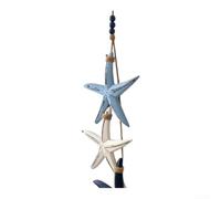 Tidevib Décoration murale en bois avec motif étoile de mer et poisson évoquant l'esthétique de la mer Méditerranée pour les espaces intérieurs