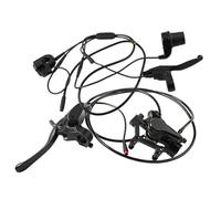 Tidevib eBike Kit de freins à disque hydrauliques avec étrier à 2 pistons, accélérateur et interrupteur, pour vélo électrique, scooter pliable, 25 x 20 x 5 cm, noir