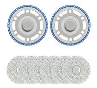 Tidevib Ensemble de cadre pour système de nettoyage ECOVACS 2 supports 6 tampons en microfibre compatibles avec T30 PRO T50 MAX PRO N30 PRO pour aspirateur robot OMNI