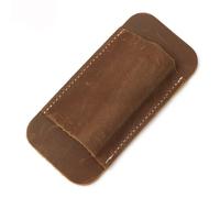 Tidevib Étui en cuir fait main pour couteaux EDC et outils multifonctions - Ceinture horizontale compacte avec accès à une main - 100 % cuir tanné végétal - Blanc