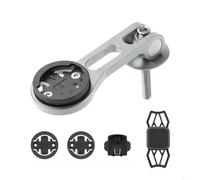 Tidevib Extension de support en aluminium robuste pour ordinateur de vélo avec support de téléphone en silicone pour Garmin pour Bryton pour Cateye, accessoire de cyclisme multifonction pour la