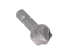 Tidevib Foret conique à six cannelures 90 degrés avec tige hexagonale de 6,35 mm pour ébavurage du bois et du métal souple, 13 mm de diamètre