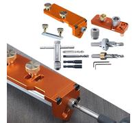 Tidevib Gabarit de guidage profilé en aluminium avec butée réglable M6 M8, pour séries 20/30/40, positionnement de profondeur de perçage inclus