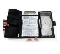 Tidevib Genouillère pilote en alliage d'aluminium avec clip et sangle élastique, support de bloc-notes de 24,1 x 16,5 cm, données de vol IFR VFR, pour accessoires de pilote