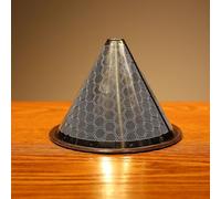 Tidevib Goutteur à café en acier inoxydable pour brassage de café réutilisable, filtre en nid d'abeille avec anneau en silicone antidérapant, compatible avec la plupart des carafes de cuisine