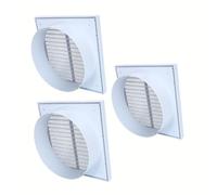 Tidevib Grille d'aération en plastique pour montage mural ou avant-toit 100 mm 125 mm 150 mm Grille d'aération avec treillis en acier pour protection contre les parasites en polypropylène intérieur et