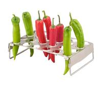 Tidevib Grille de barbecue d'extérieur en acier inoxydable pour 24 trous pour poivrons