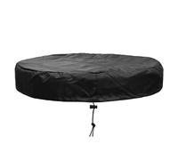 Tidevib Housse anti-poussière étanche en tissu Oxford 420D pour poubelle de jardin, noir, 65 cm x 10 cm, 4+2