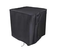 Tidevib Housse de poêle d'extérieur à brûleur unique pour cuisinière à gaz, tissu Oxford 210D imperméable avec cordon de serrage pour résistance au vent, batterie de cuisine noire