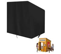Tidevib Housse imperméable en tissu Oxford 210D pour utilisation en extérieur avec cordon de fermeture, convient pour maison de jeu en bois Kidkraft 198 x 129 x 129 cm