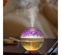 Tidevib Humidificateur d'air portable 270 ml avec lumière d'ambiance blanc chaud, 1,5 W faible puissance diffuseur de brume pour la maison, le bureau, la chambre à coucher