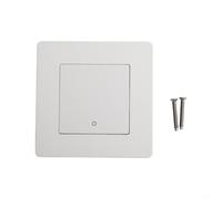 Tidevib Interrupteur tactile intelligent pour ZigBee pour Tuya pour Moes - Anneau mural - 86 x 86 mm - Matériau PC - Télécommande (1 gang blanc)