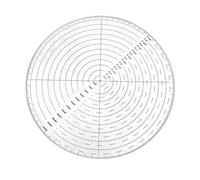 Tidevib Jauge de cercle ronde de 25,4 cm en acrylique transparent pour dessiner des cercles et trouver un centre sur bois, métal, verre
