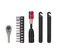 Tidevib Jeu de clés dynamométriques avec 2 démonte-pneus, tiges d'extension et 10 embouts pour VTT et batterie pour vélo