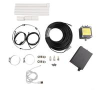 Tidevib K-480WLA Antenne de réception haut débit 500 kHz-1 GHz, filtres intégrés gain 0-30 dB, charge USB-C, pour Tecsun S2000 PL-330 Sangean pour ICOM pour Yaesu, 68 cm Outdoor Loop 5 m Feeder (20 m)