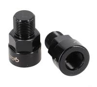 Tidevib Kit adaptateur de pédale de vélo pour convertir les manivelles 9/16" (14 mm) en pédales 1/2" (12 mm), alliage d'aluminium, noir, kit de conversion de composants de vélo