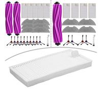 Tidevib Kit d'accessoires de rechange pour aspirateur robot Eureka E20 Plus, brosse principale, brosses latérales, filtre et serpillère, 1 lot de brosses latérales