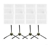 Tidevib Kit d'accessoires de rechange pour MAMNV T7S, JIKA T7S, Teendow T7S, robot aspirateur Teendow T12S, brosses latérales, filtres HEPA (A)