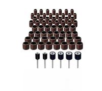 Tidevib Kit de 51 pièces de tambour de ponçage avec bandes de mandrin et manchons, tige de 1/2", 3/8", 1/4", grain 120, tous les outils