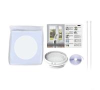 Tidevib Kit de joint de fenêtre de 400 cm pour climatiseur portable avec coupleur étanche et chiffon d'étanchéité pour fenêtres de toit suspendues par le bas