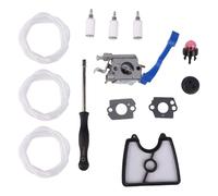 Tidevib Kit de mise au point de carburateur avec filtre à air et ampoule d'amorçage pour Husqvarna 125B 125BX 125BVX et souffleur de feuilles Jonsered B2126