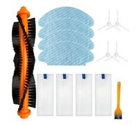 Tidevib Kit de pièces de rechange pour brosse principale, brosse latérale, serpillère pour Tefal pour X-plorer Serie RG7687 RR7687WH robot aspirateur ensemble complet d'accessoires