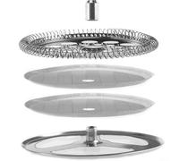 Tidevib Kit de remplacement en acier inoxydable pour cafetière à piston en maille avec plaque croisée en spirale 350 ml, 600 ml, 1000 ml