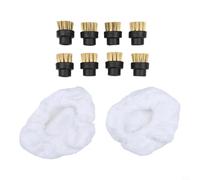 Tidevib Kit d'outils de nettoyage à vapeur haute température avec bonnets en microfibre réutilisables pour tête triangulaire Dupray pour joints de carrelage et drain