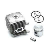 Tidevib Kit piston cylindrique, alésage 34 mm, numéro de pièce 4140 020 1204, pour moteurs FS38 FS45 FS46 FS55 HS45 KM55, compatible avec débroussailleuse, souffleuse et taille-haie