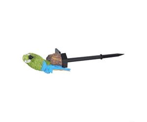 Tidevib Lampadaire solaire réaliste en résine perroquet pour éclairage extérieur de jardin (vert)