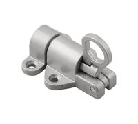 Tidevib Loquet de porte et fenêtre en aluminium à ressort à fermeture automatique avec vis de montage pour battant 58 x 44 mm (gris)