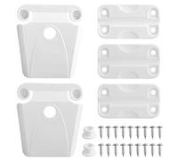 Tidevib Loquet et charnière pour refroidisseur d'igloo pour kit de remplacement de 50 à 165 litres, comprend 2 serrures, 3 charnières et vis, pièces de réparation en plastique blanc