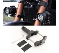 Tidevib Lot de 1 support de fixation pour fourche de moto, phare antibrouillard, en alliage d'aluminium CNC, réglable de 20 à 54 mm, noir