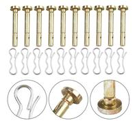 Tidevib Lot de 10 goupilles de cisaillement et goupilles fendues 738-04155 - Kit de remplacement en métal robuste pour souffleuse à neige Craftsman, accessoires de déneigement d'hiver