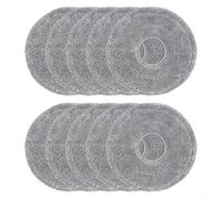 Tidevib Lot de 10 tampons de nettoyage en microfibre pour robots Roborock Saros 10R, S9 MaxV Slim, Z70 - Chiffons en microfibre haute absorption, lavables en machine, plusieurs tailles